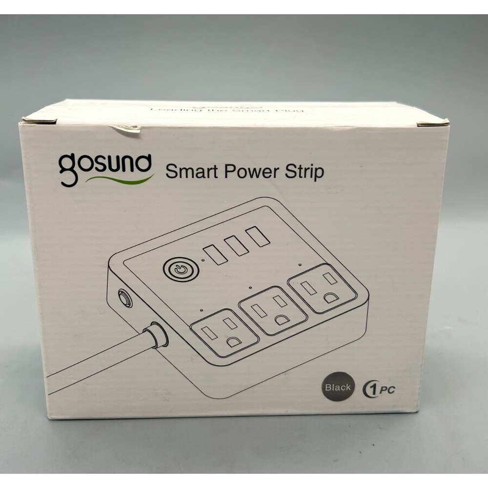Gosund Smart Power Strip Plug – 3 USB & 3 Outlets - Black